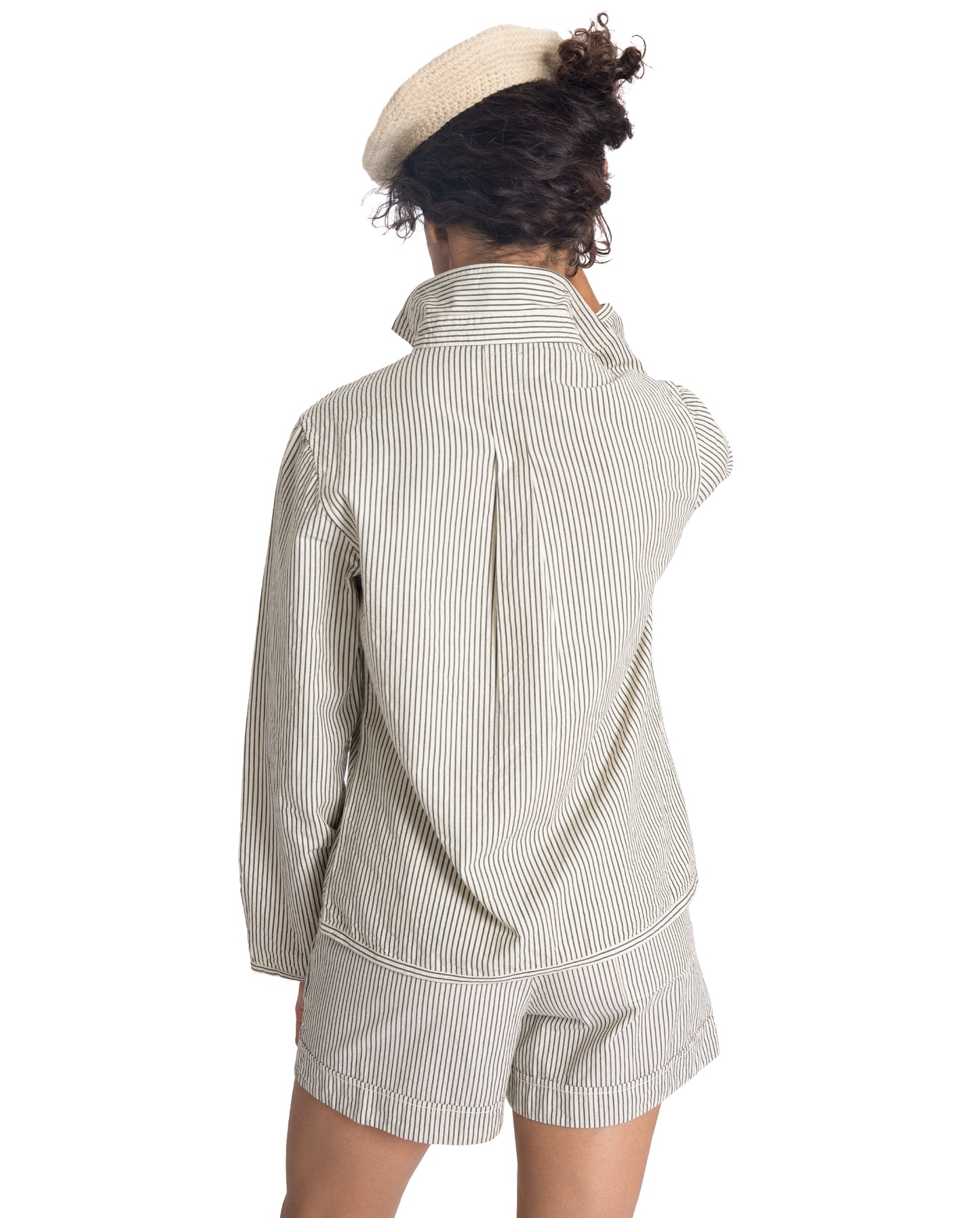 Sami Shirt - Natural - Pencil Stripe