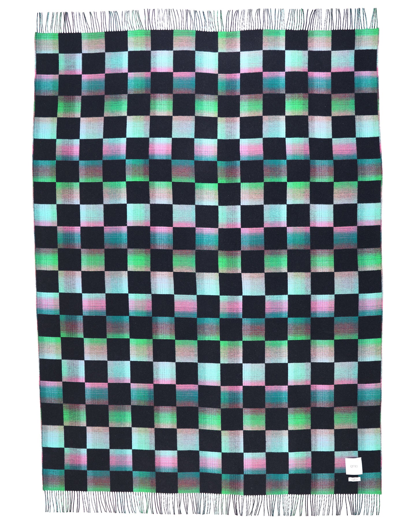 Ama Throw- Midnight - Check Wool