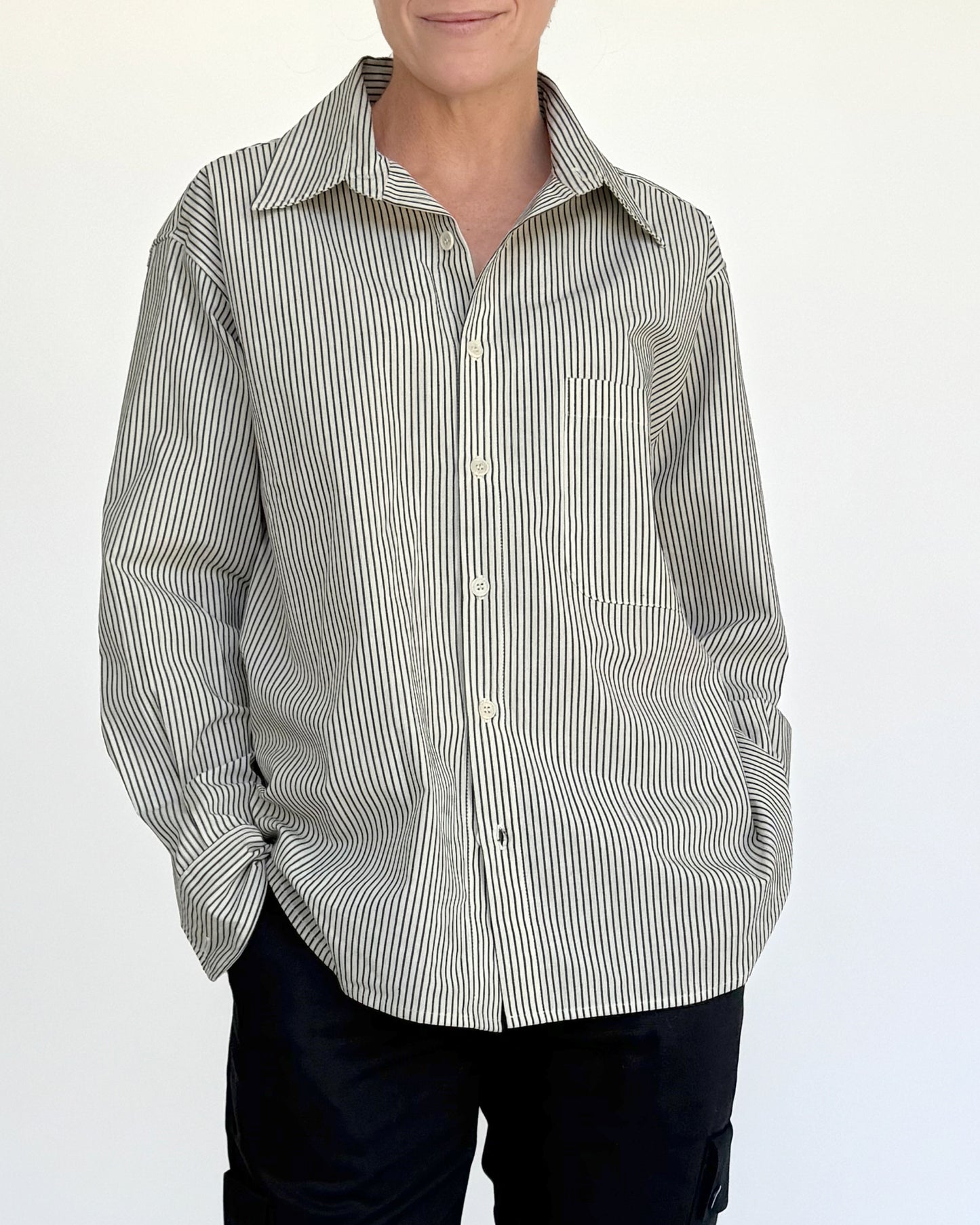 Ash Shirt - Natural - Pencil Stripe