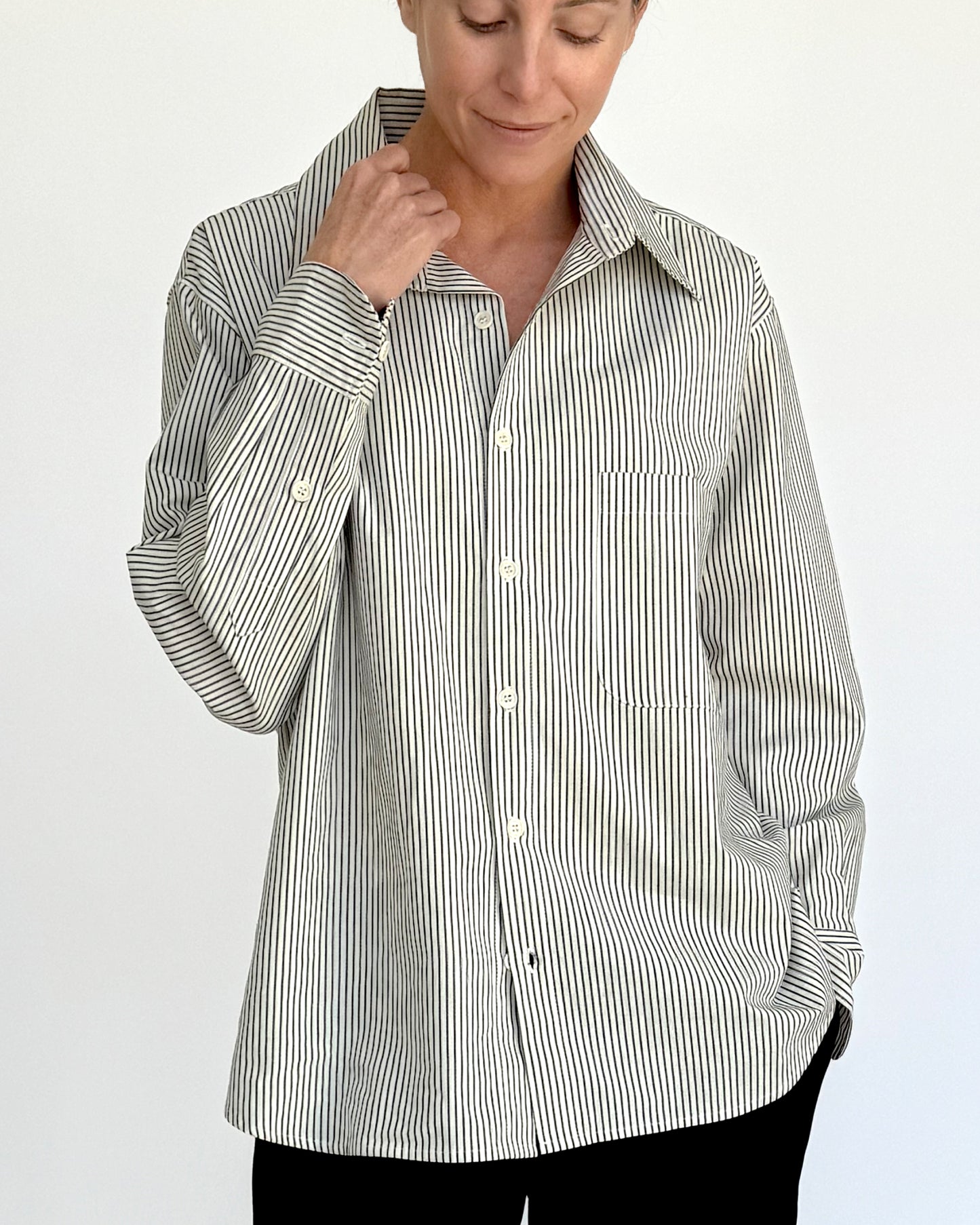 Ash Shirt - Natural - Pencil Stripe