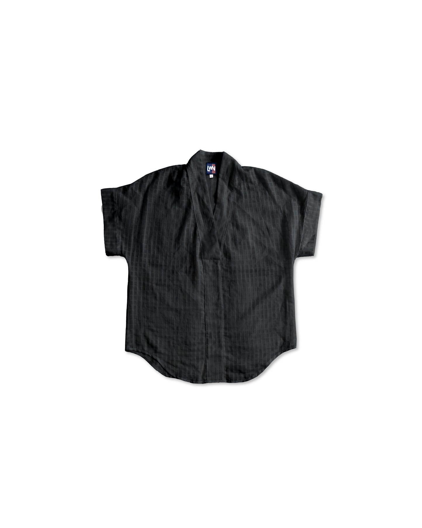 Calla Top - Black - Grid Voile