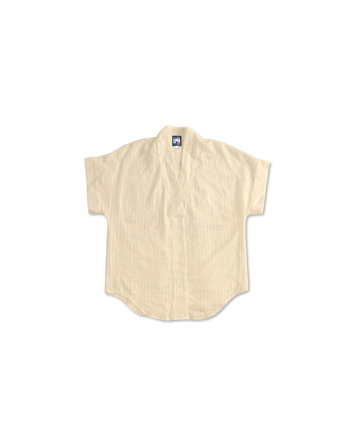 Calla Top - Ecru - Grid Voile