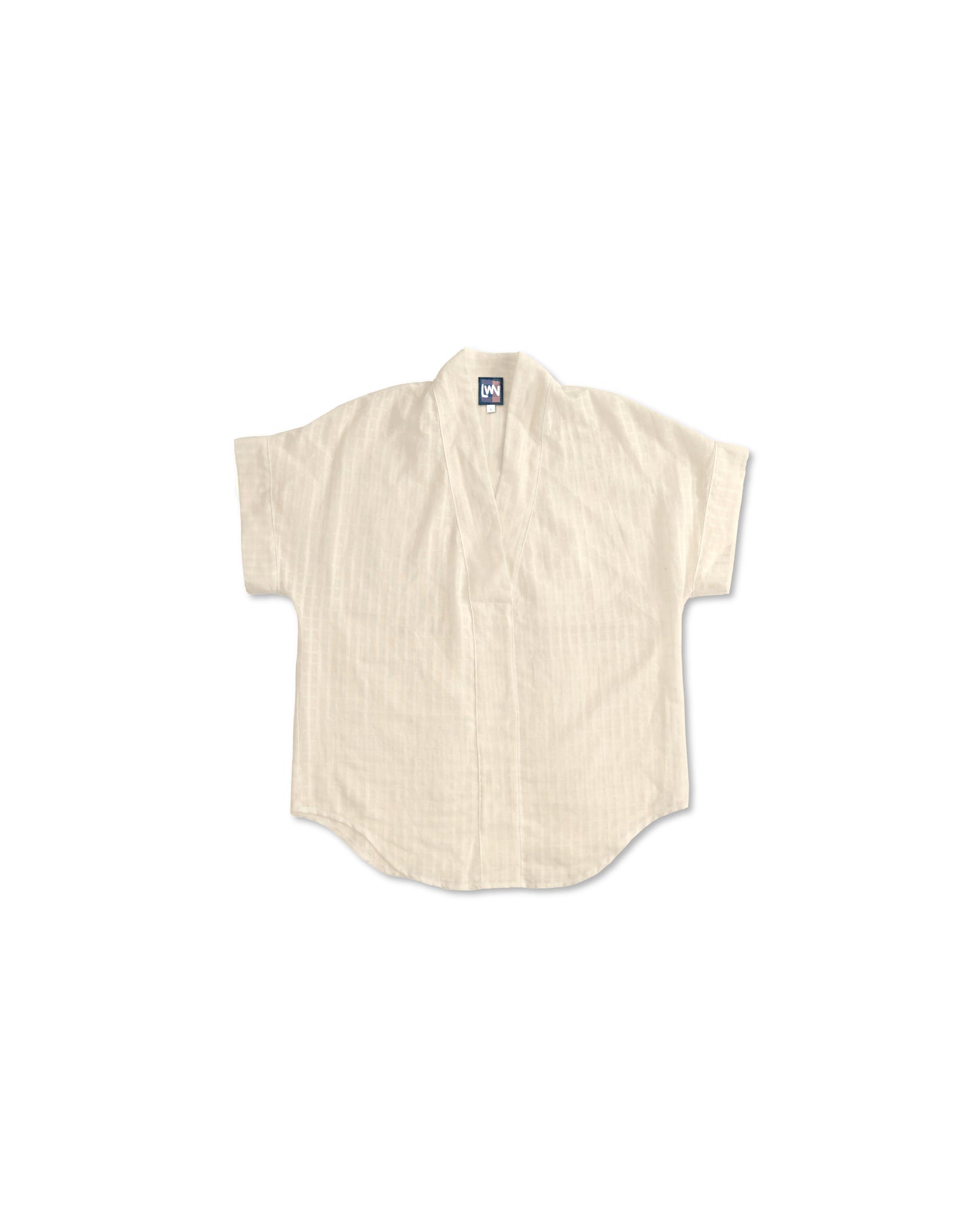 Calla Top - Ecru - Grid Voile