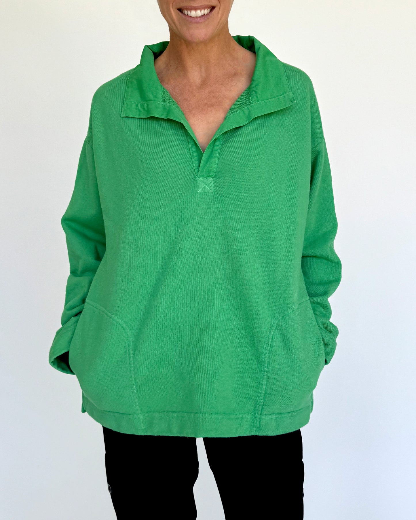 Deoma Top - Grass - French Terry