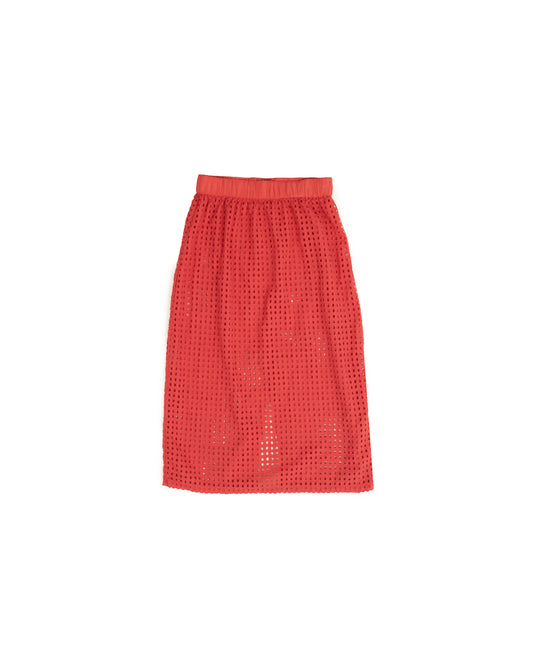 Digi Skirt - Tajin - Grid Broidery Cotton