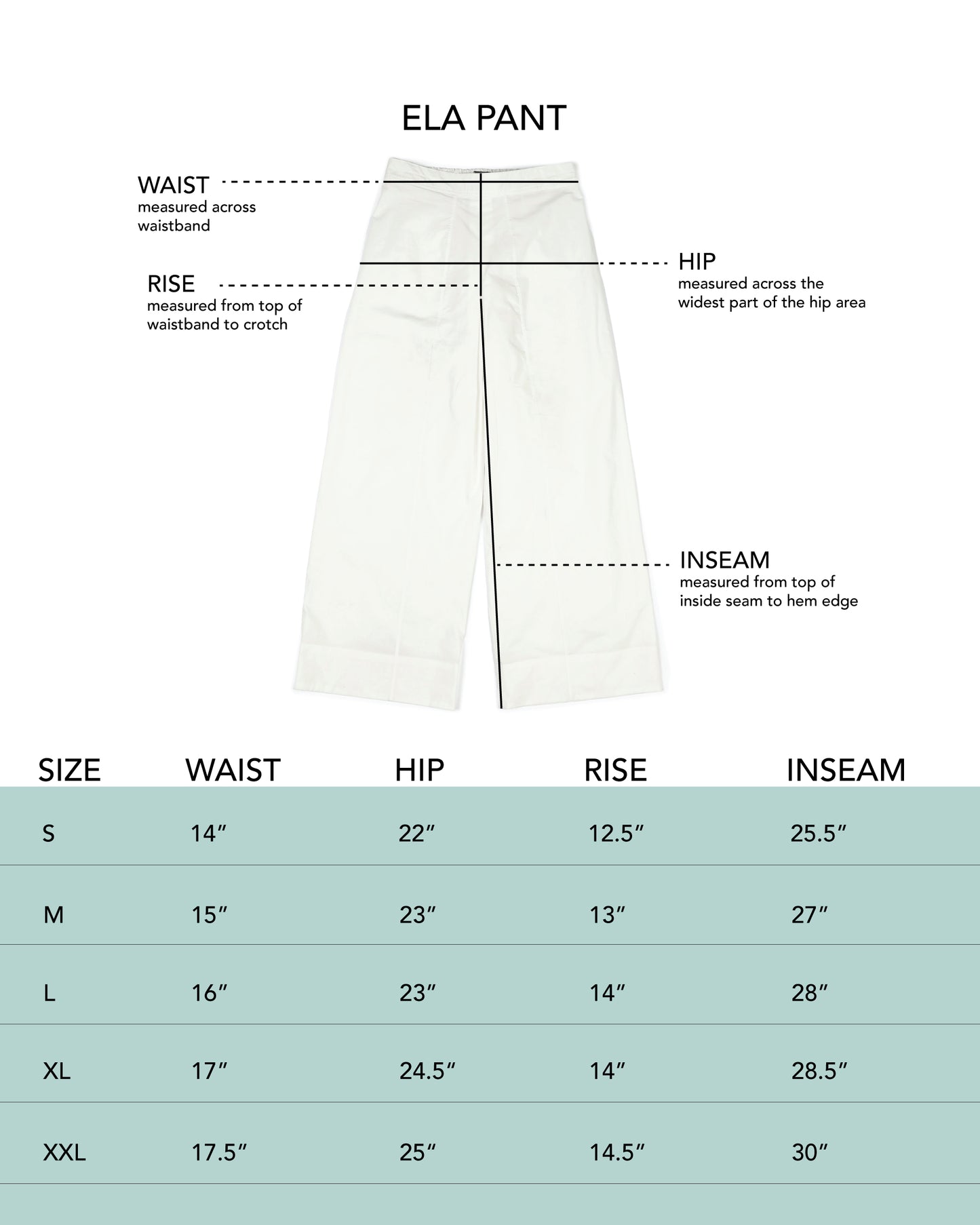 Ela Pant - White - Compact Cotton