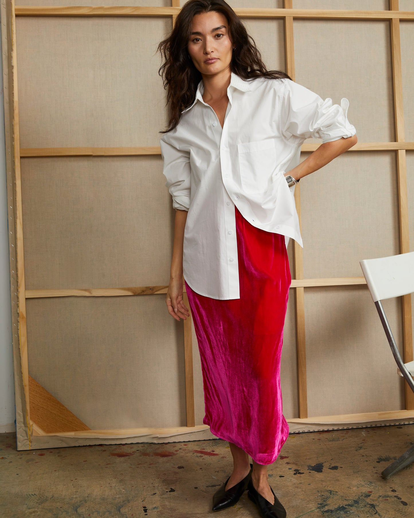 Glenn Skirt - Fuchsia - Velvet