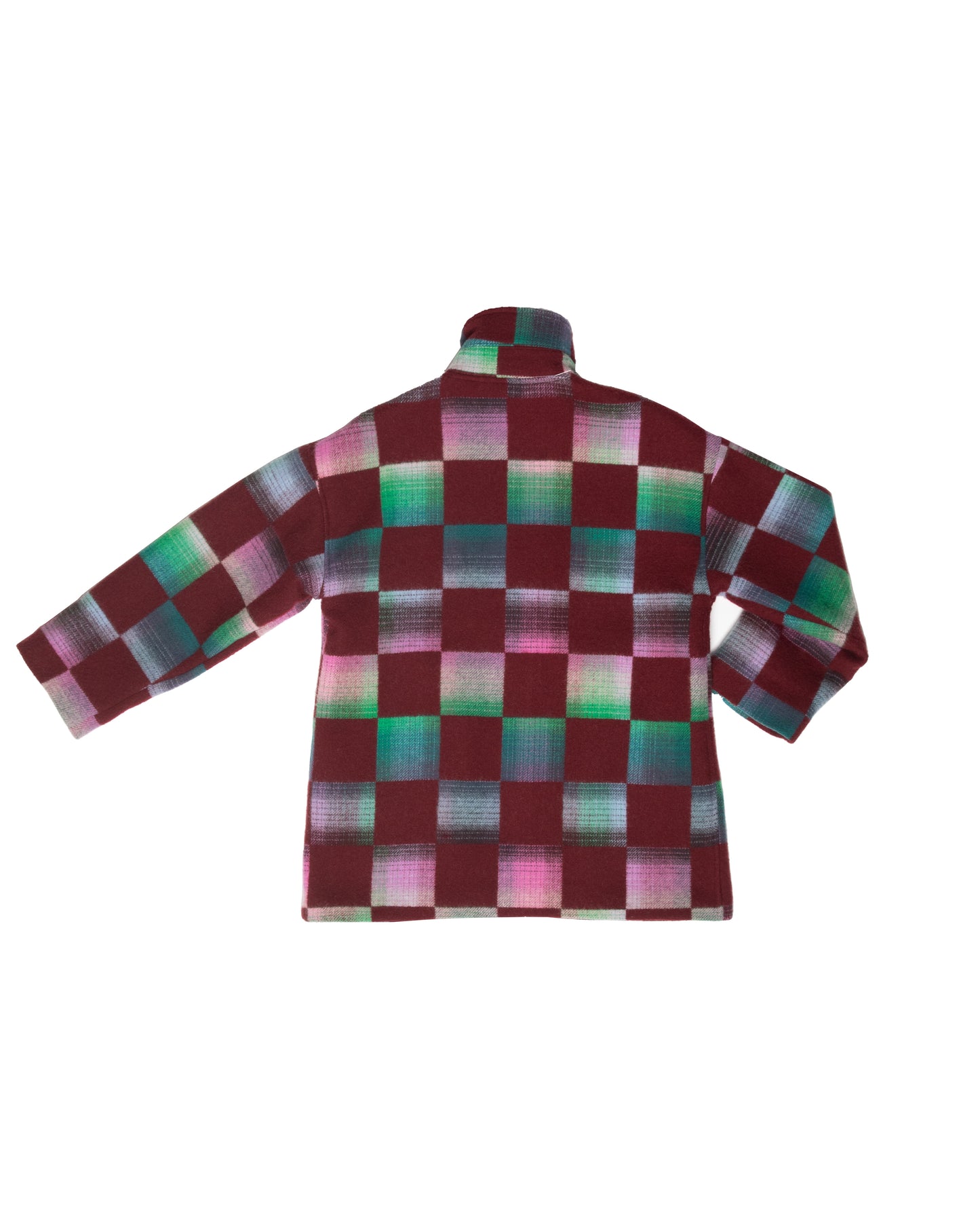 Hoya Coat - Cherry - Checker Wool