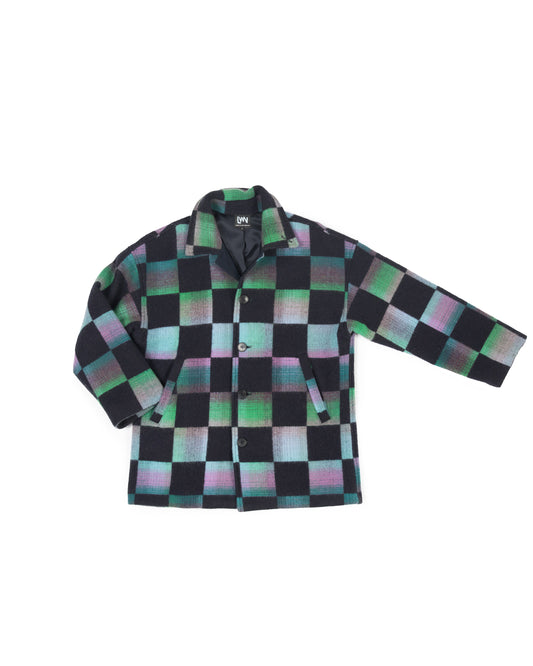 Hoya Coat - Midnight - Checker Wool
