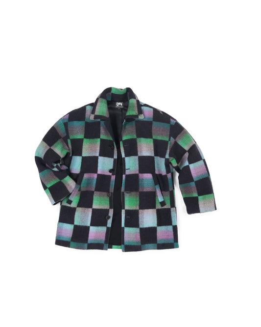 Hoya Coat - Midnight - Checker Wool