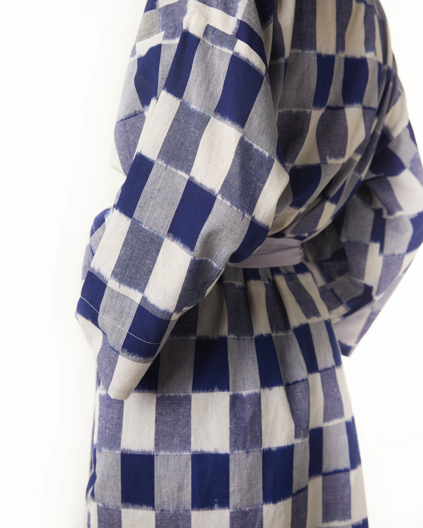 Neri Robe - Lapis - Ikat Check