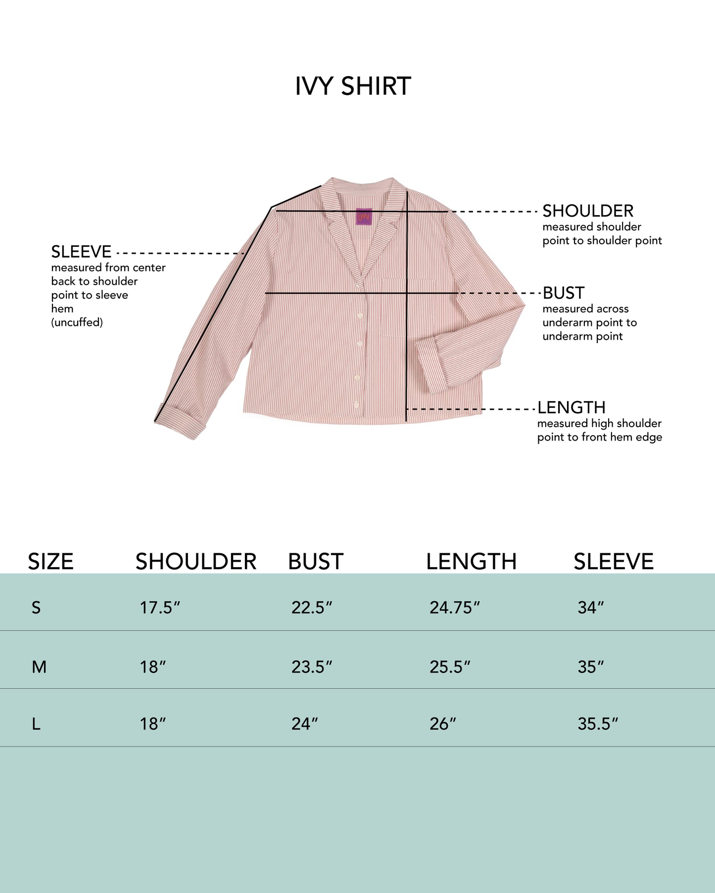 Ivy Shirt - Radish - Pencil Stripe Poplin