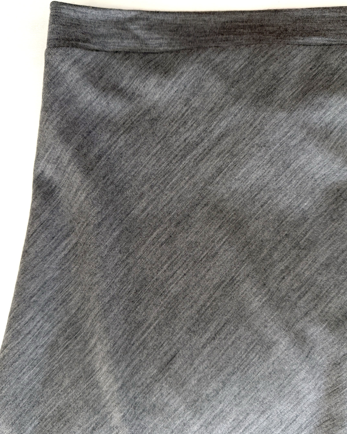 Ladle Skirt - Grey Melange - Lustre Wool Jersey