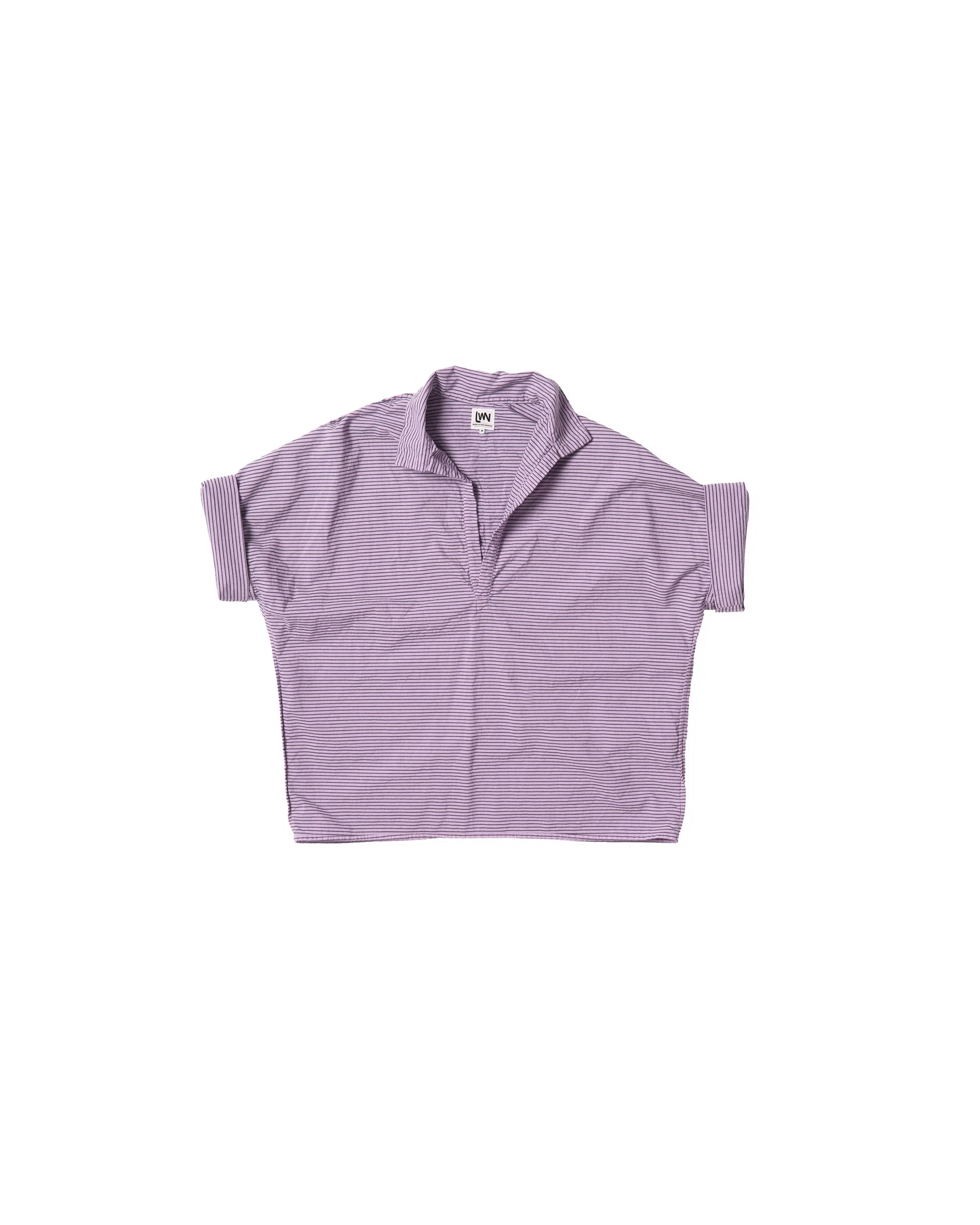 Mugho Top - Lavender - Pencil Stripe