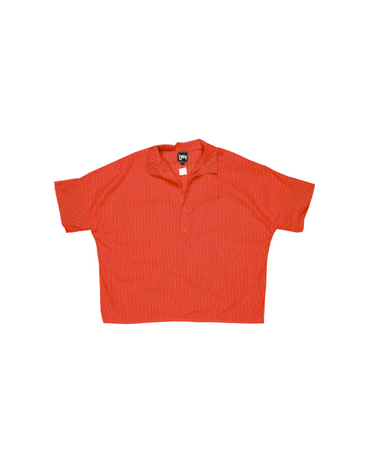 Mugho Top - Tomato - Pencil Stripe