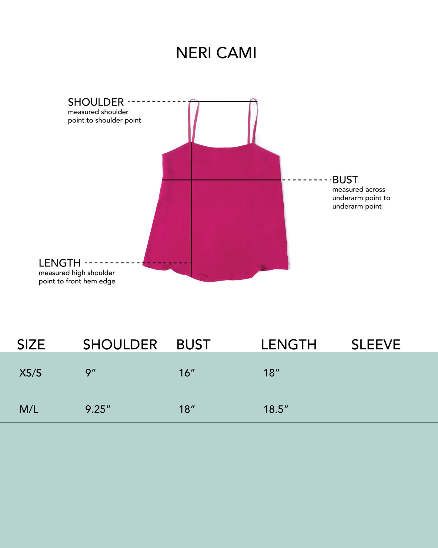 Neri Cami - Fuchsia - Cupro Twill