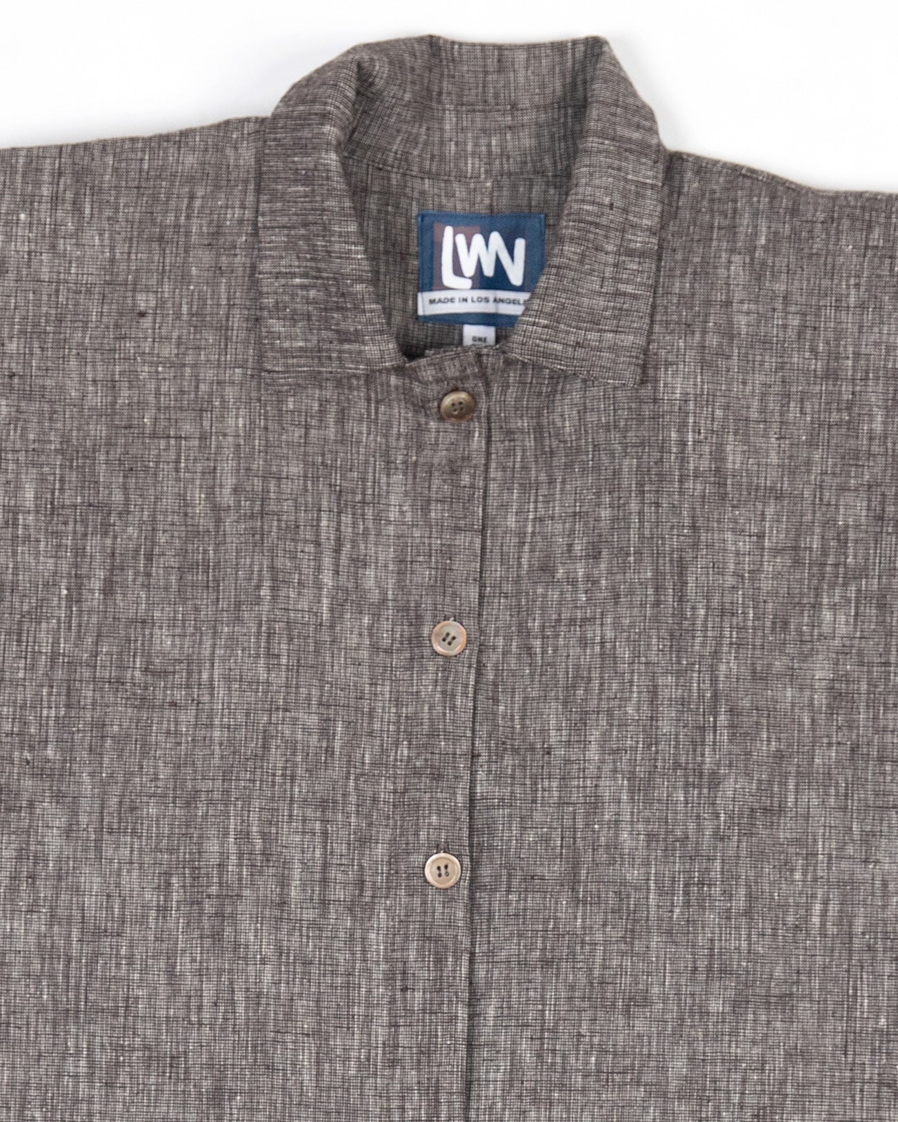 Nou Dress - Chocolate - Cross Hatch Linen