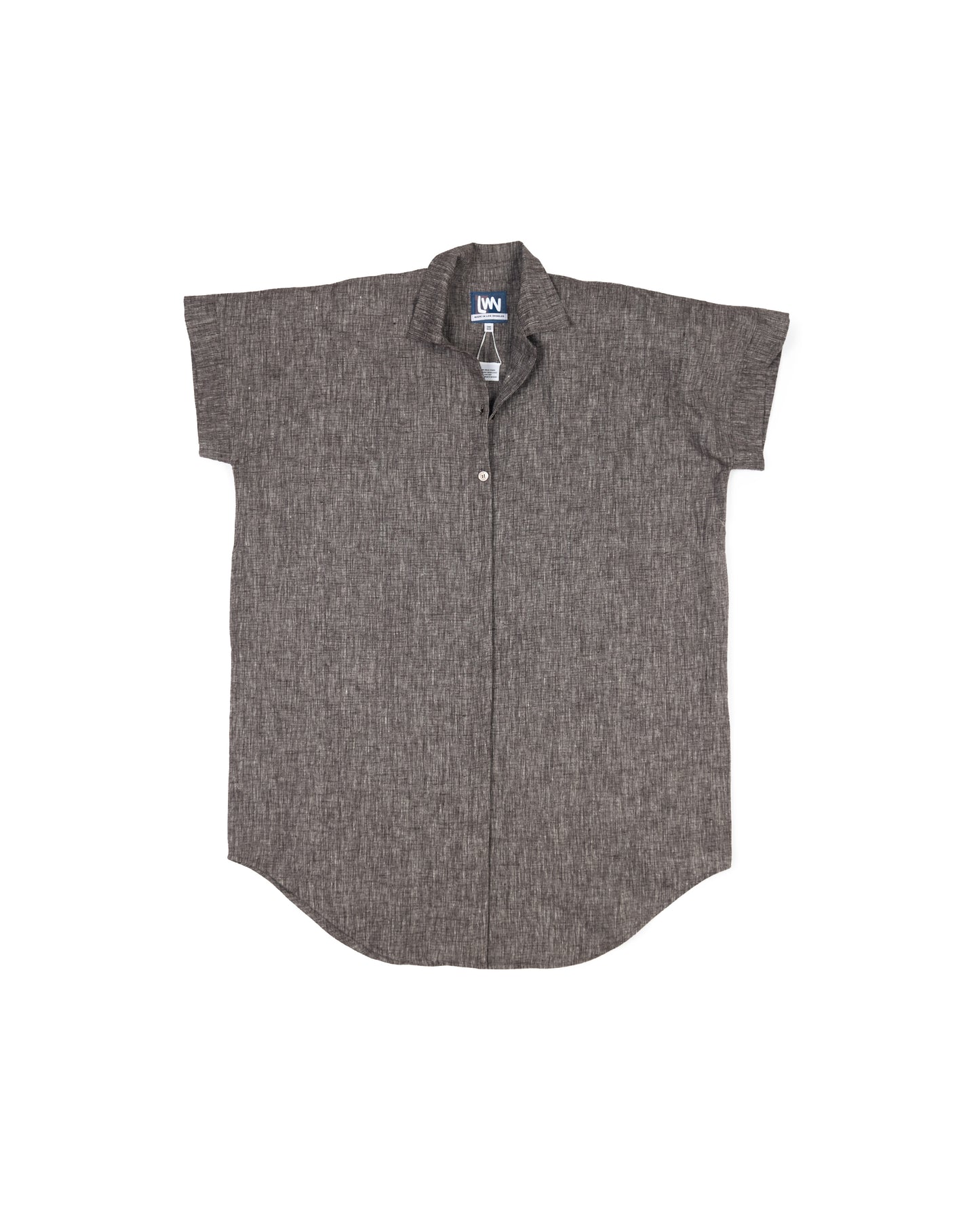 Nou Dress - Chocolate - Cross Hatch Linen