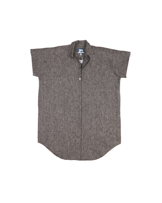 Nou Dress - Chocolate - Cross Hatch Linen