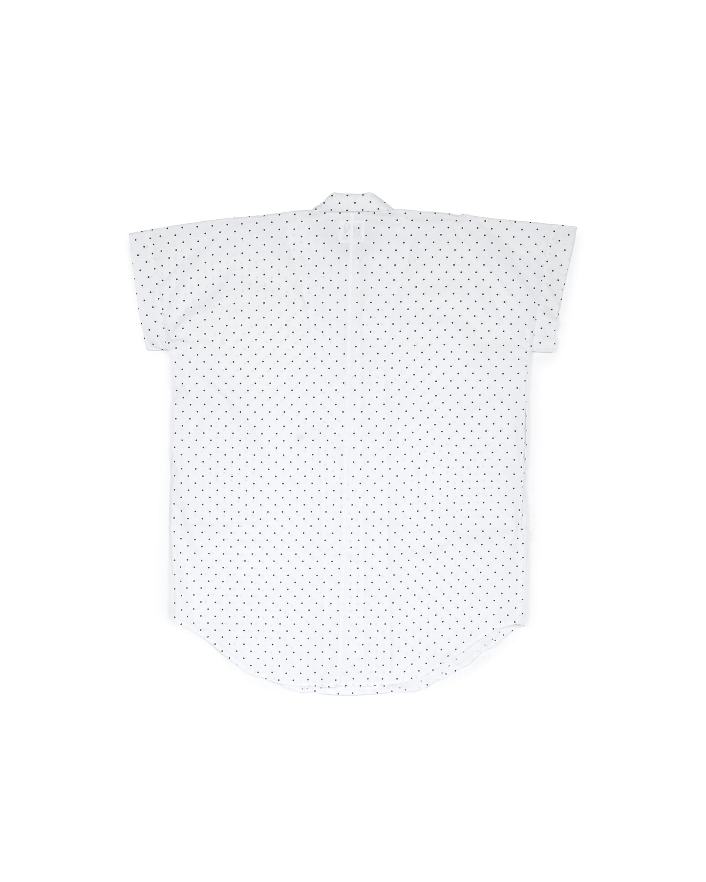 Nou Dress - White - Dotty Stretch Poplin