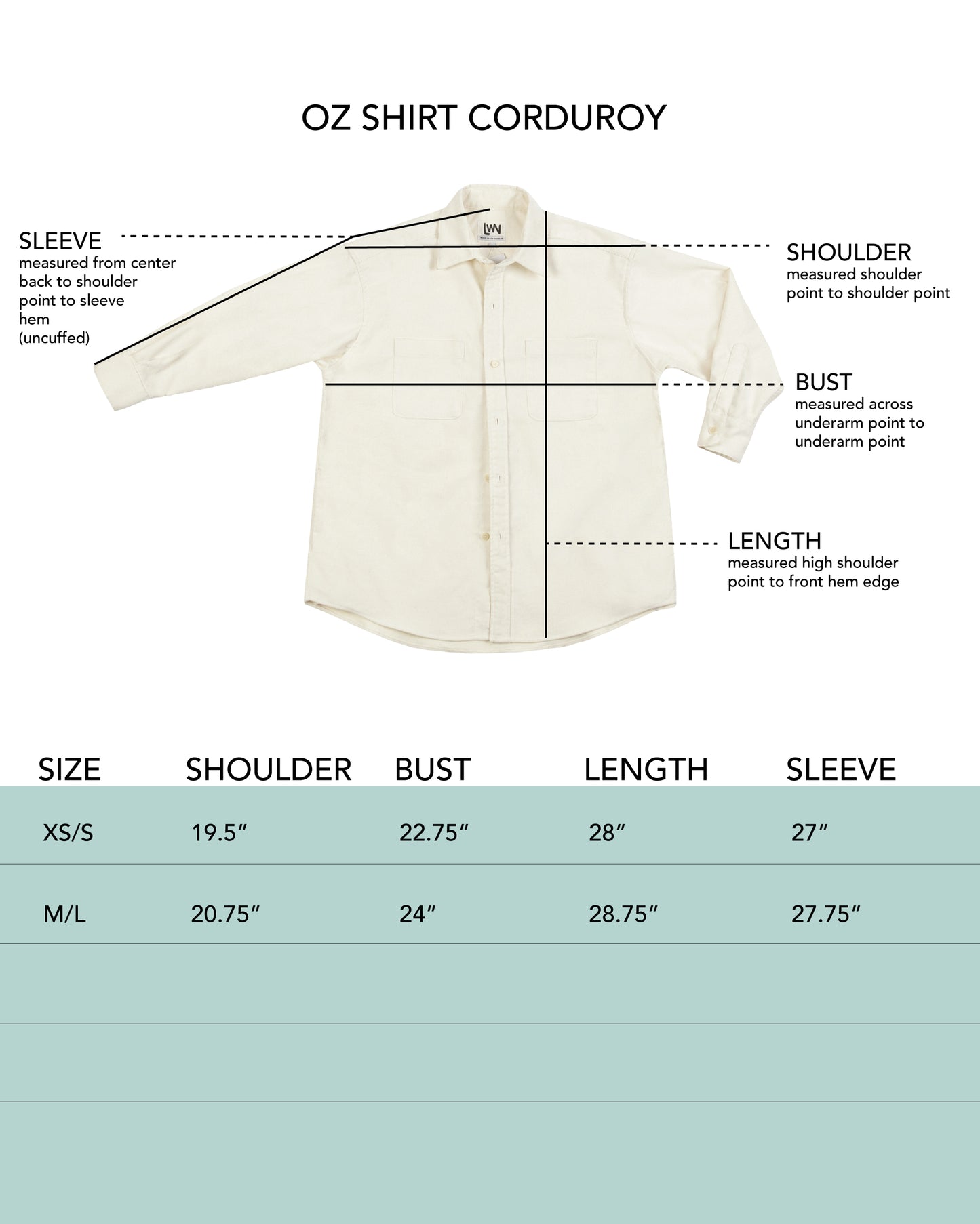 Oz Shirt - Butter - Cotton Corduroy