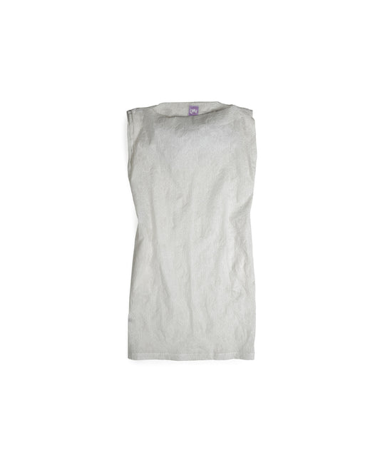 Pinch Shift - White - Floral Textured Cotton