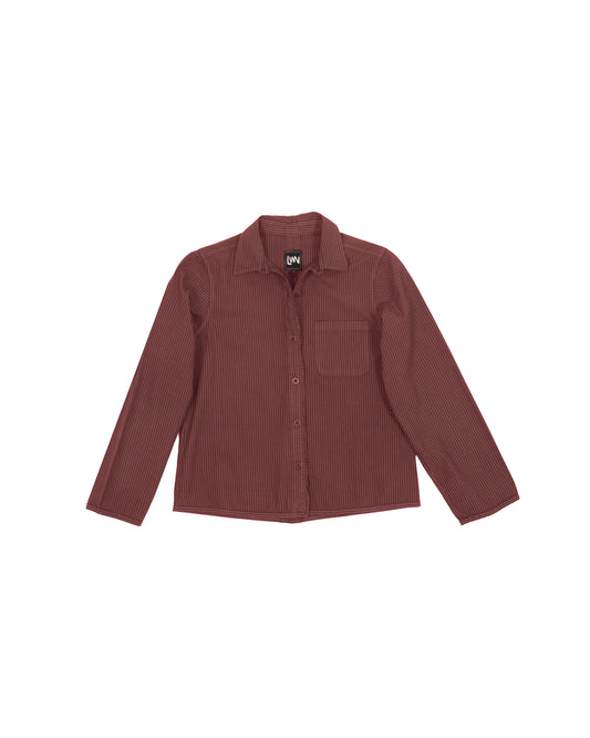 Sami Shirt - Mulberry - Pencil Stripe
