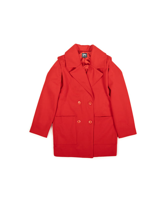 Sequoia Coat - Scarlet -Wool Cashmere