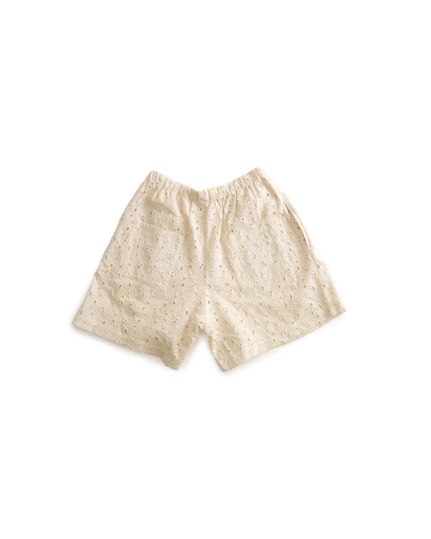 Shea Short - Ecru - Flower Broidery