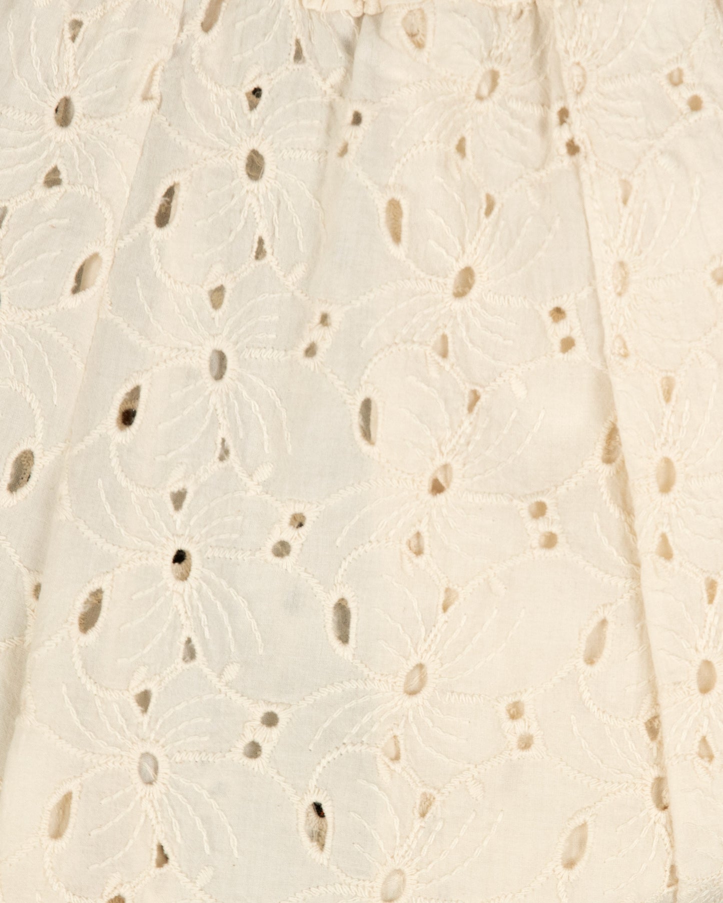 Shea Short - Ecru - Flower Broidery