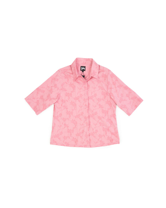 Sisal Shirt - Peony - Floral Jacquard