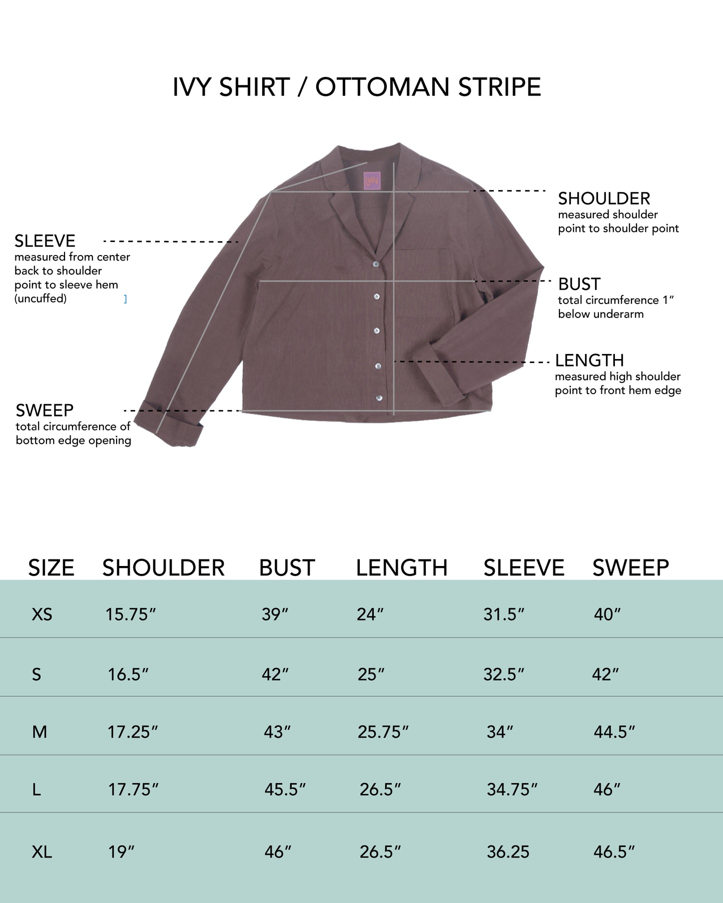 Ivy Shirt - Pinot - Ottoman Stripe