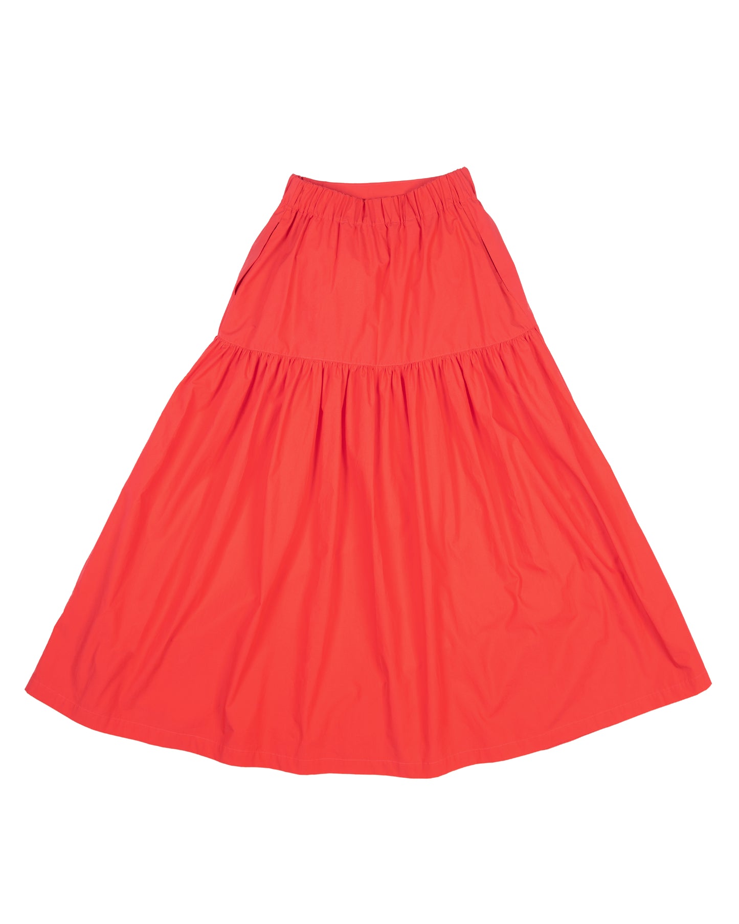 Talis Skirt - Candy Red - Typewriter Poplin