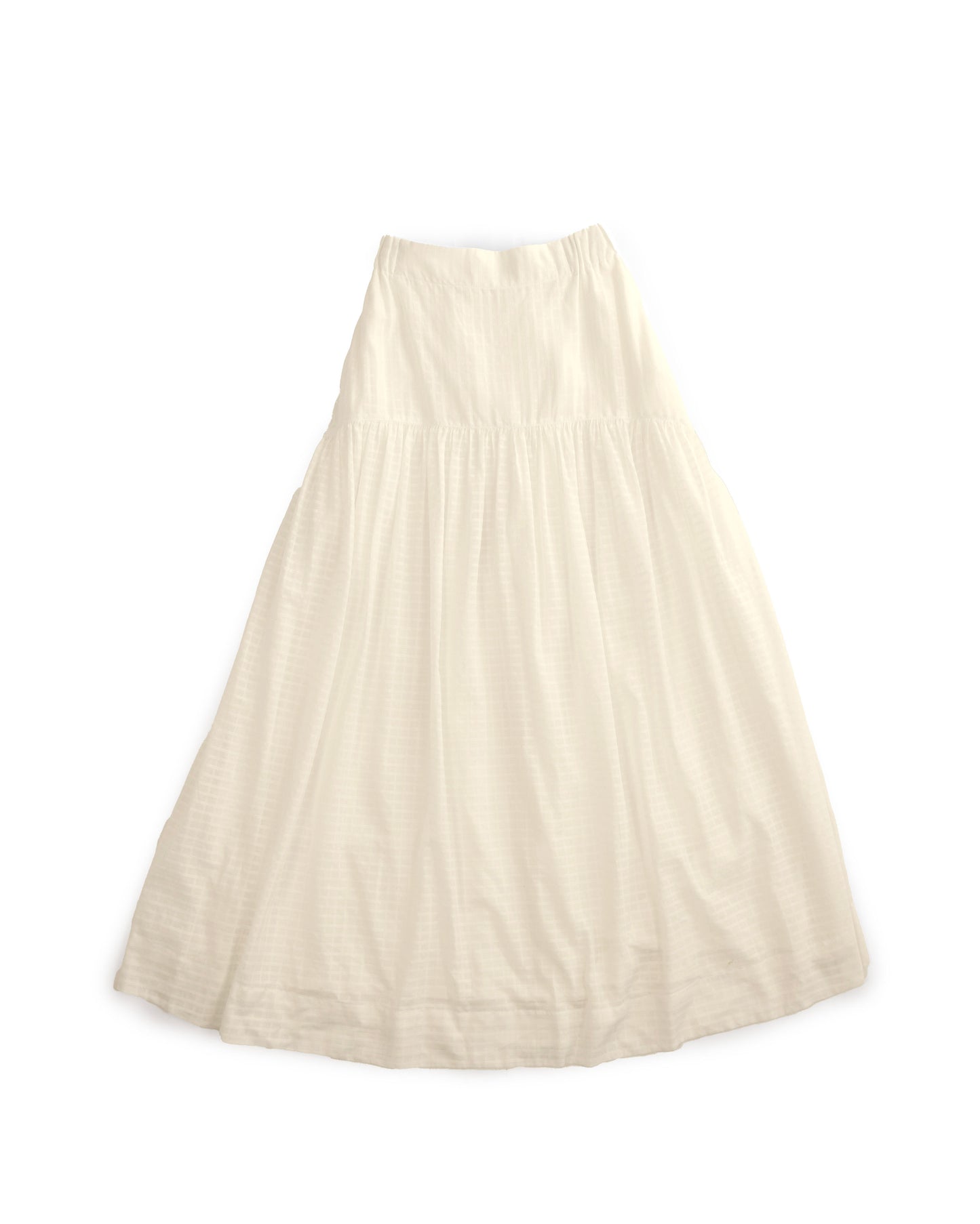 Talis Skirt - Ecru - Grid Voile
