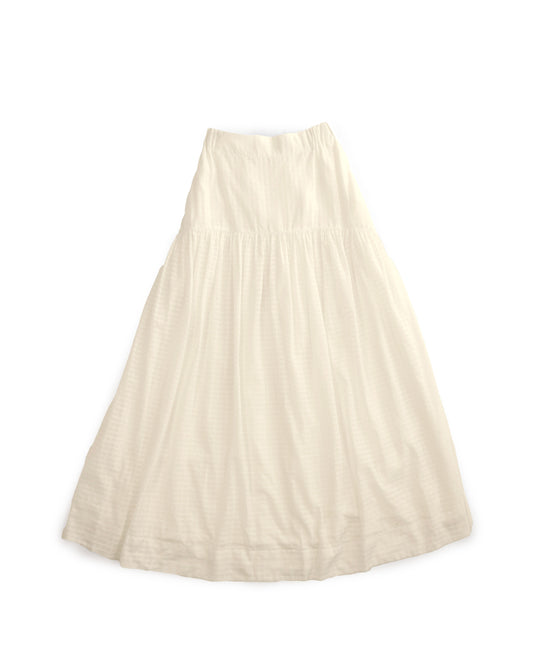 Talis Skirt - Ecru - Grid Voile