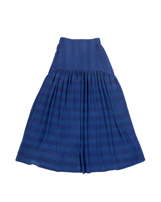 Talis Skirt - Lake - Shadow Stripe Silk