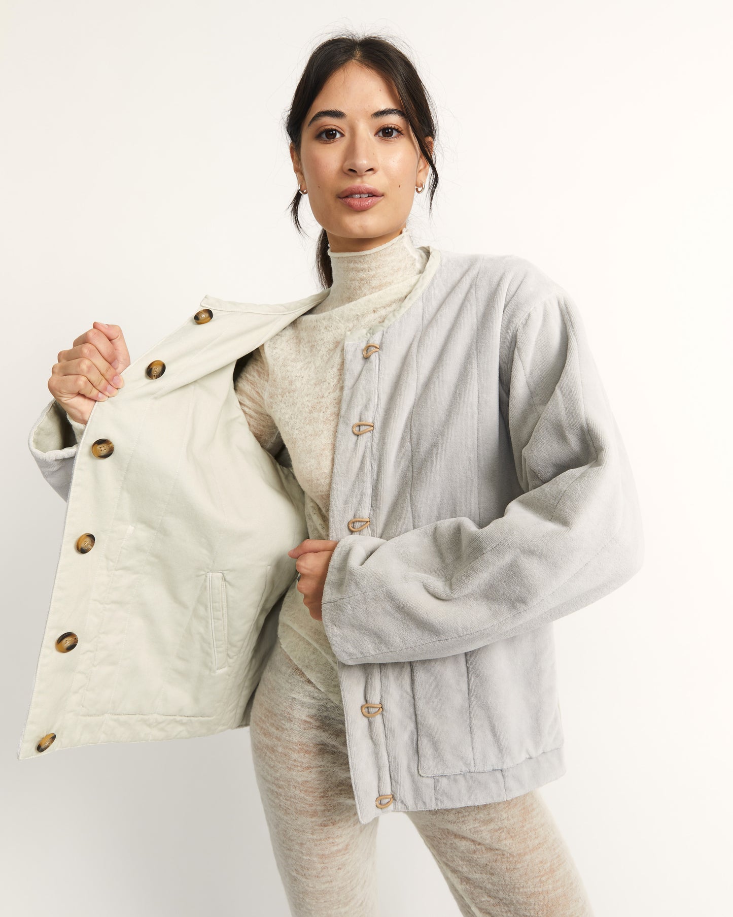 Tula Jacket - Clay - Cotton Velvet Terry