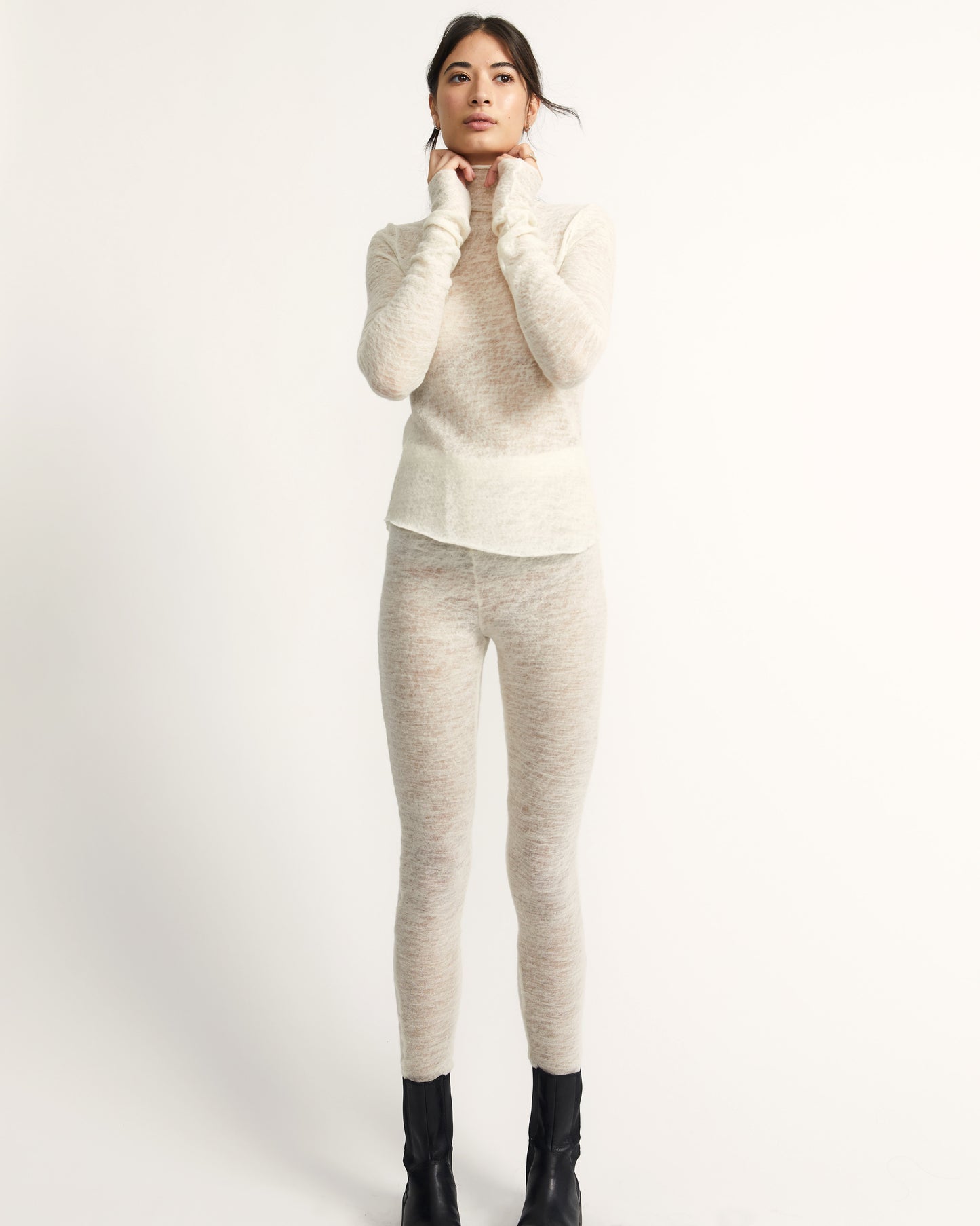 Willow Leggings - Ecru - Cloud Wool Jersey