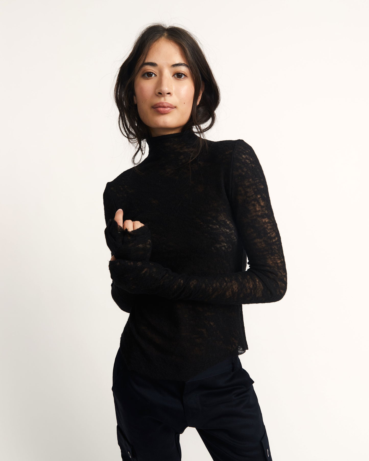 Willow Top - Black - Cloud Wool Jersey