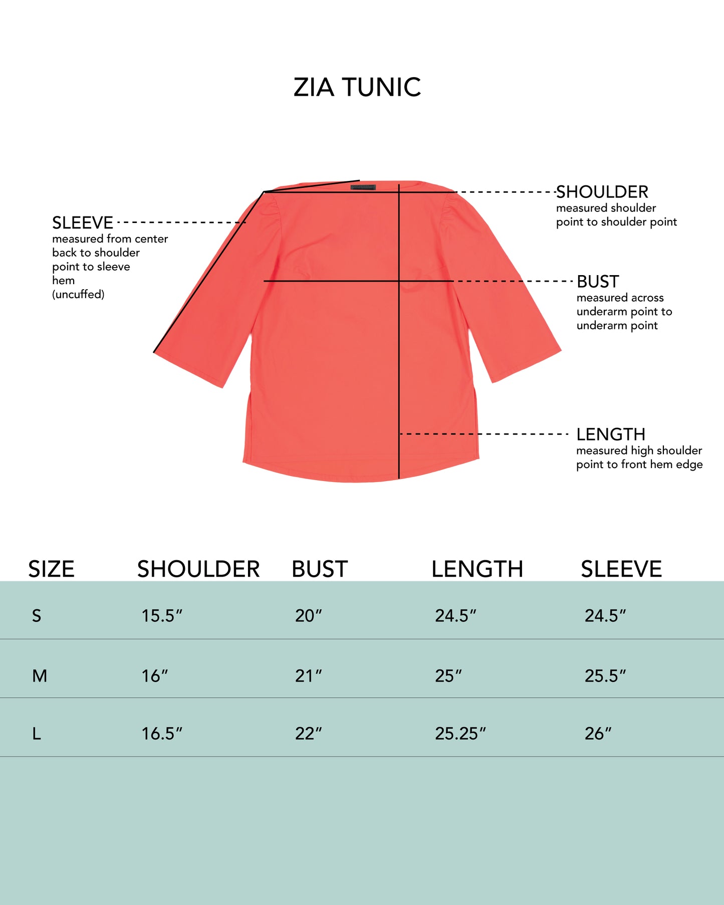 Zia Tunic - Black - Typewriter Poplin