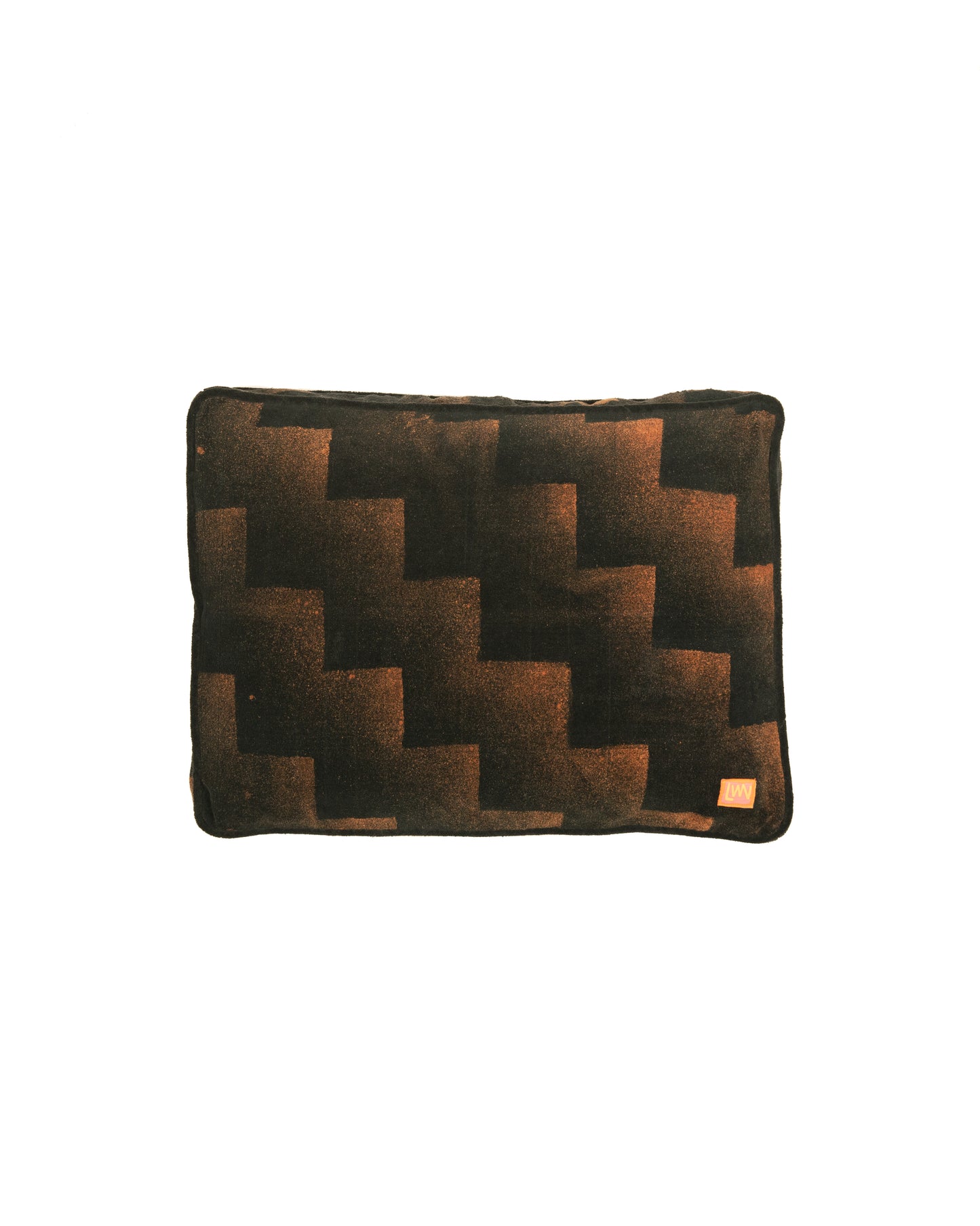 Nima Cushion - Black Ziggy - Velvet Terry