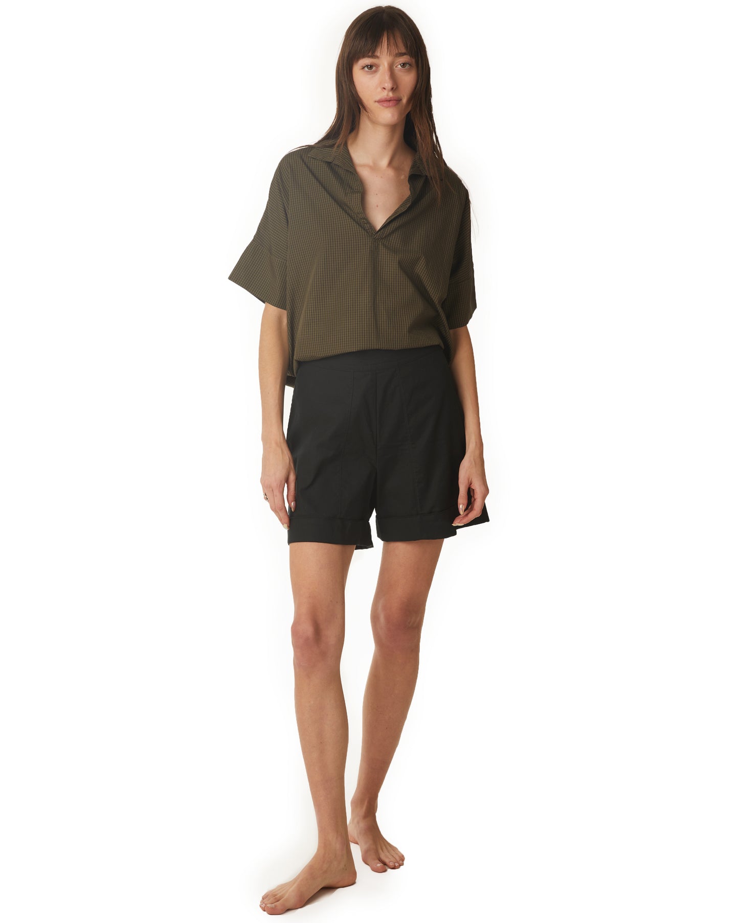 Nou Shorts - Black - Cotton Broadcloth