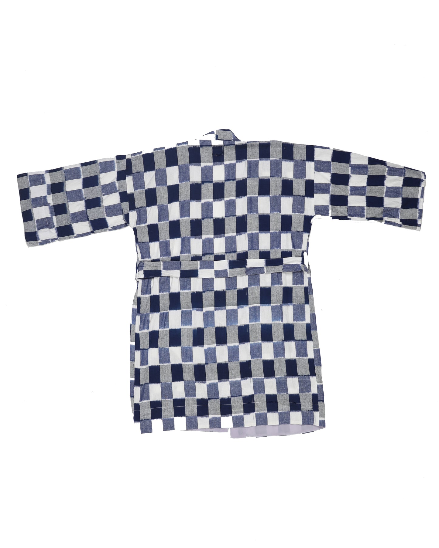 Neri Robe - Lapis - Ikat Check