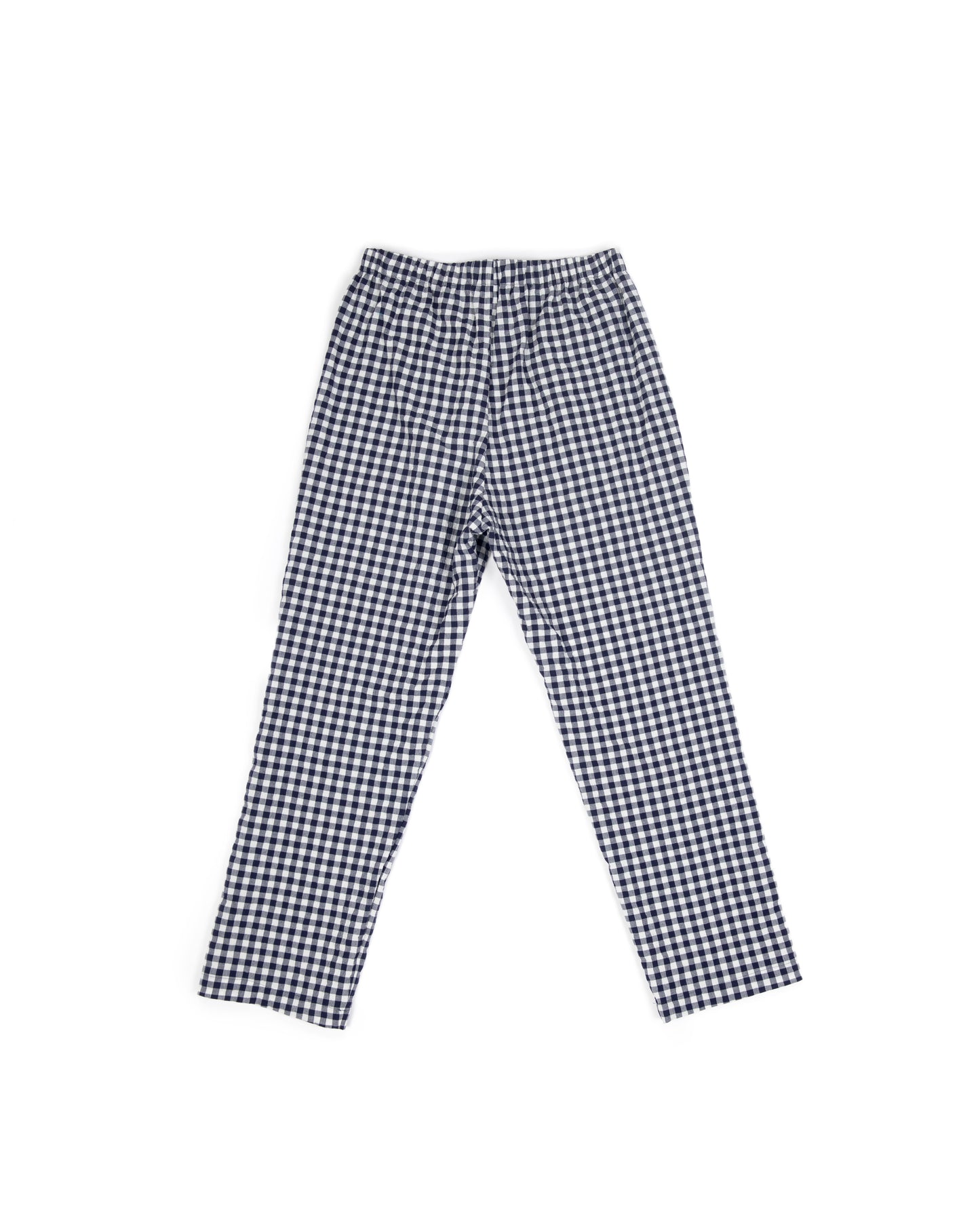 Strausii Pant - Navy - Gingham Seersucker