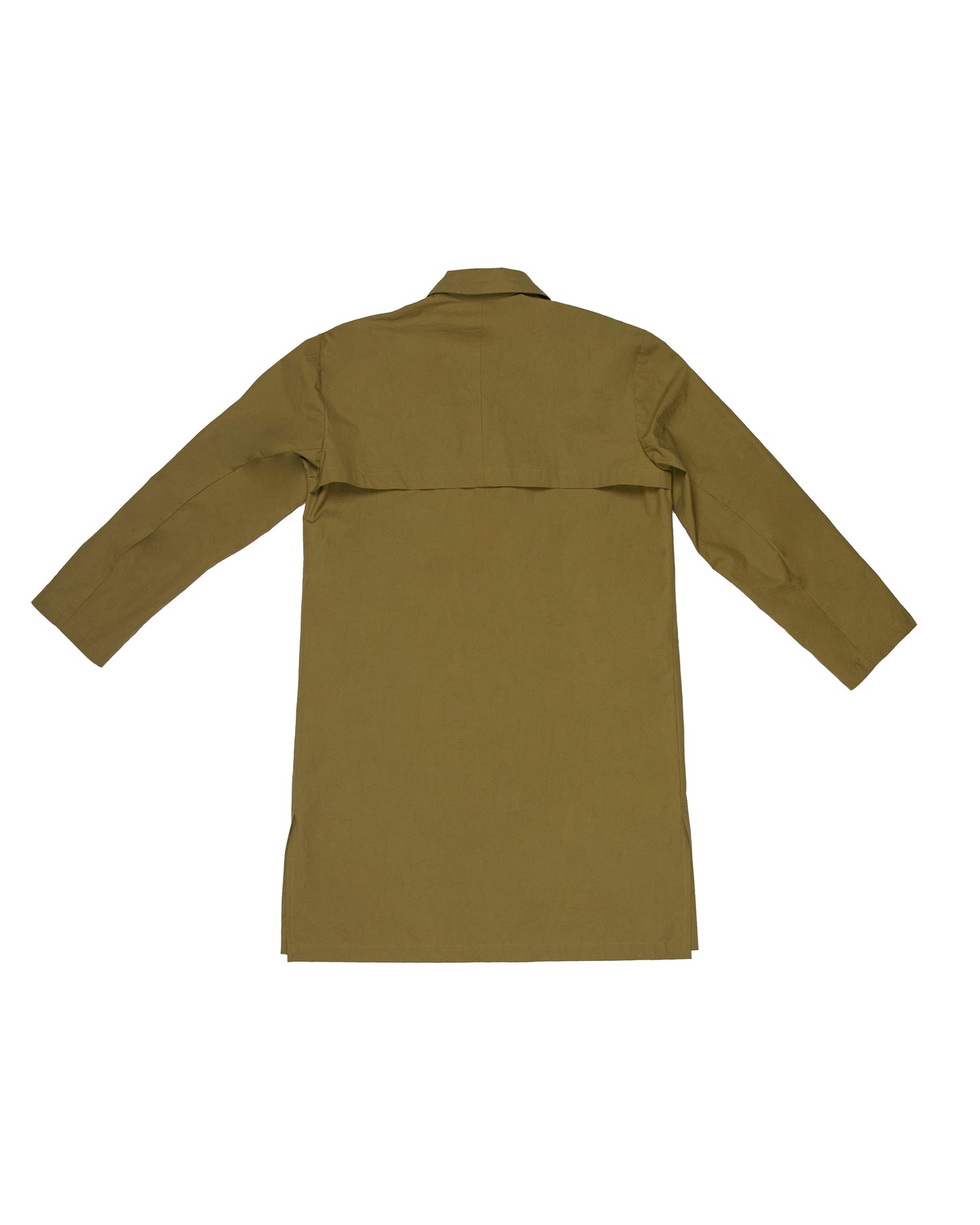 Tyfa Coat - Pea - Coated Cotton