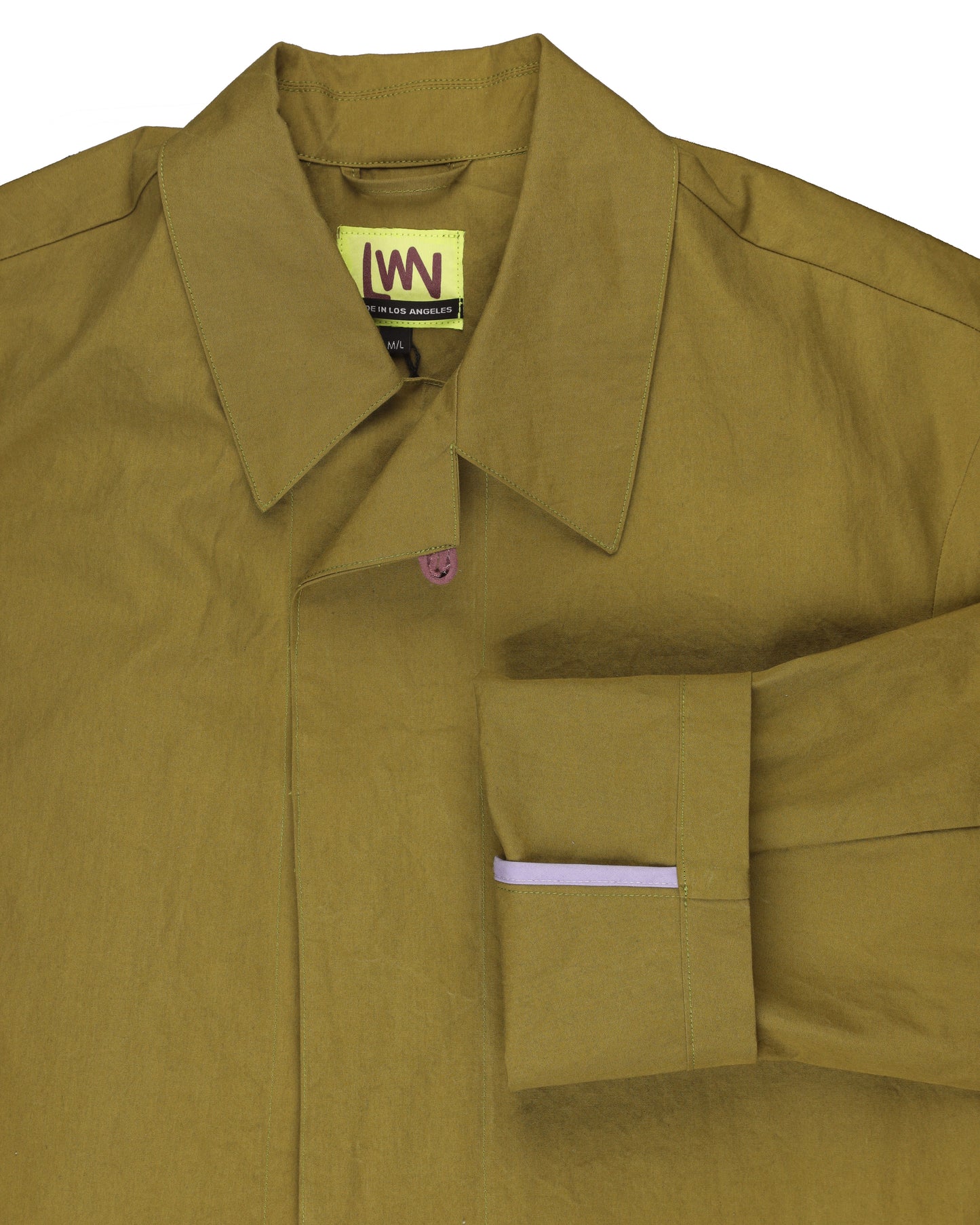 Tyfa Coat - Pea - Coated Cotton