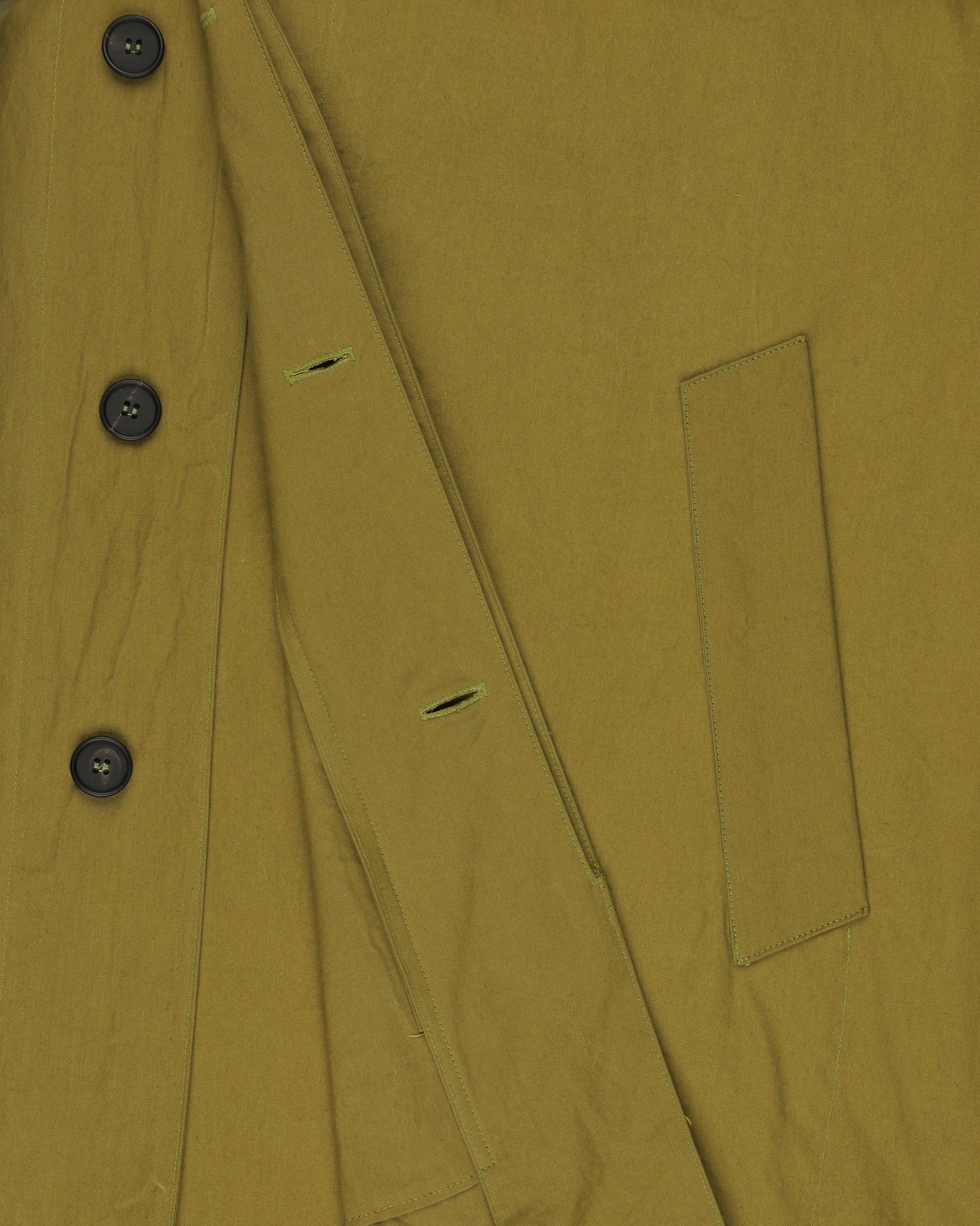 Tyfa Coat - Pea - Coated Cotton