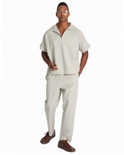 Strausii Pant - Natural - Pencil Stripe