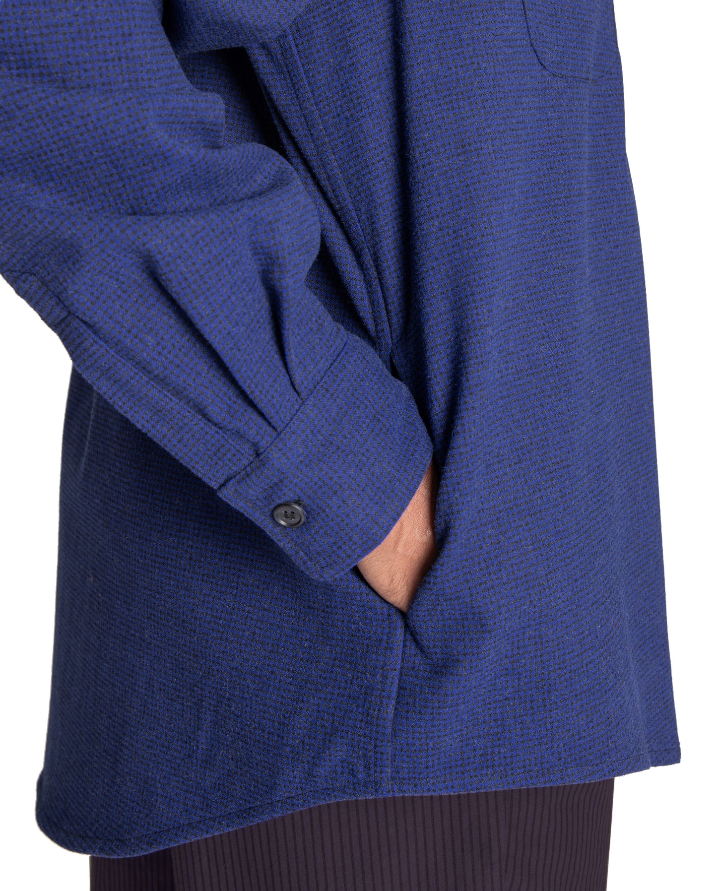 Brug Shirt - Electric Blue - Wool Micro Check