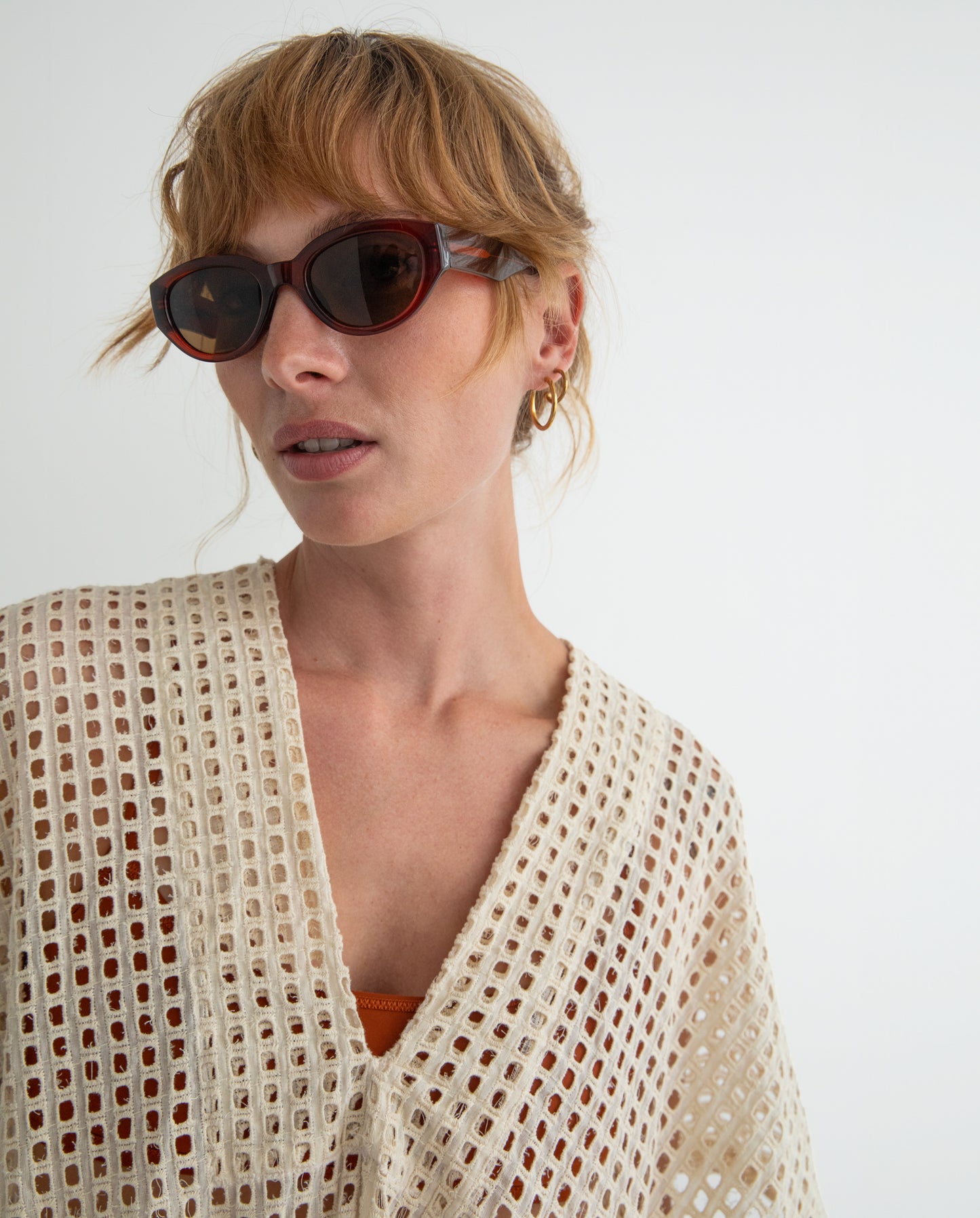 Sello Caftan - Ecru - Broidery Grid Cotton